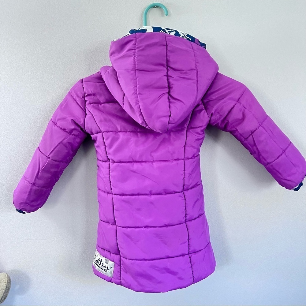 Hatley reversible galloping horse print puffer coat size 3 - Picture 4 of 9